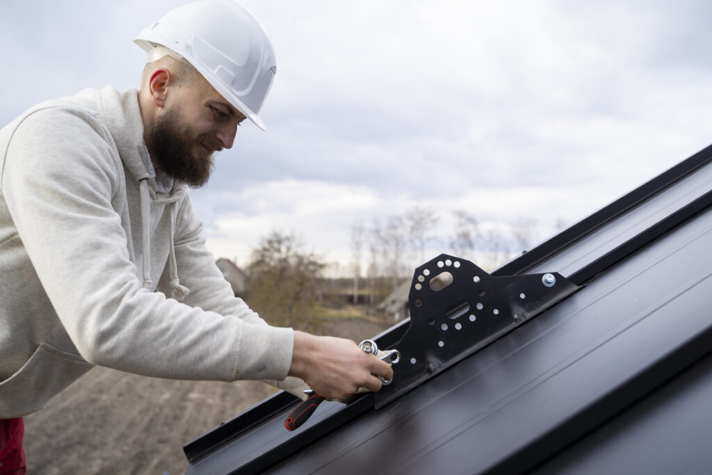 modular interior care medium-shot-man-working-roof