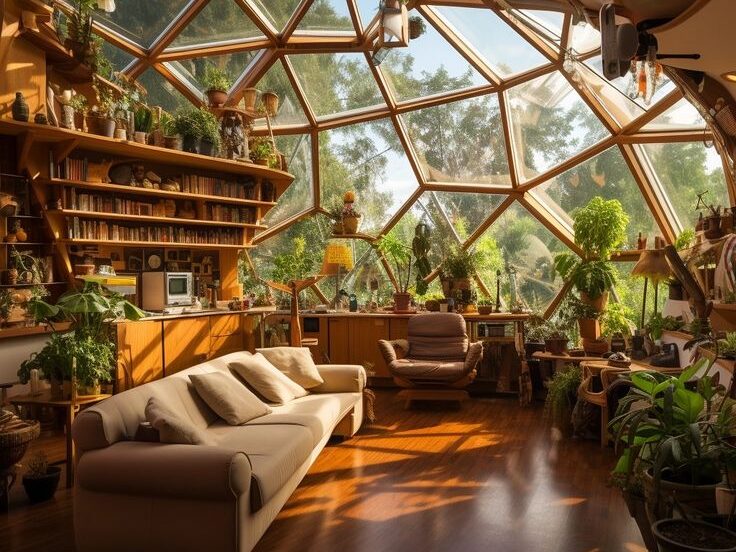 dome house interior natural